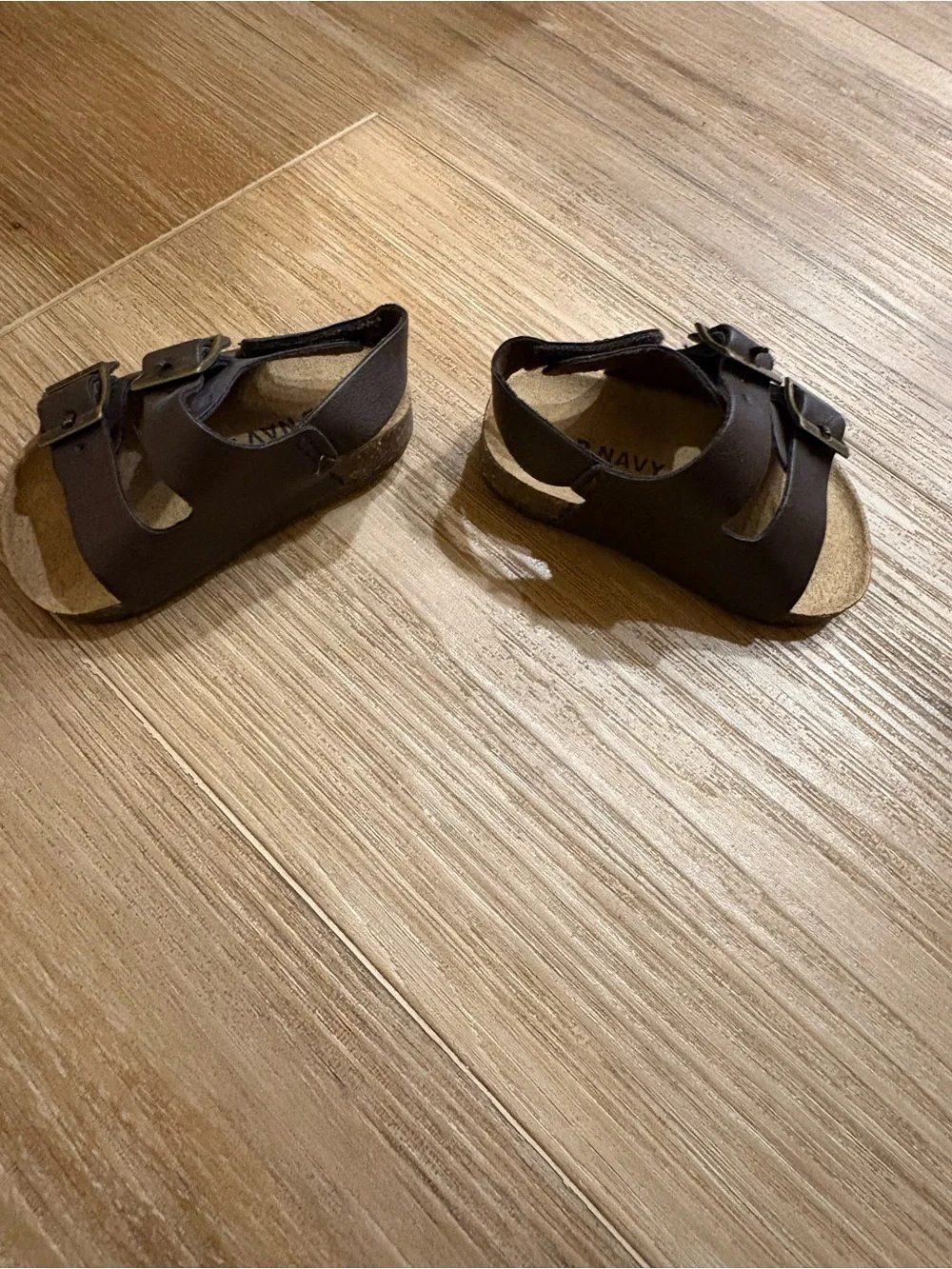 Old Navy Brown Double Buckle Baby Sandals | Size 0–3 Months